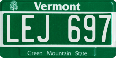 VT license plate LEJ697