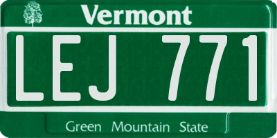 VT license plate LEJ771