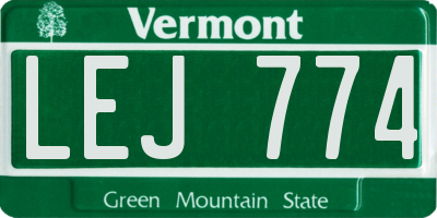 VT license plate LEJ774