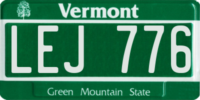 VT license plate LEJ776