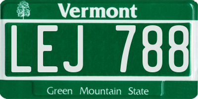 VT license plate LEJ788