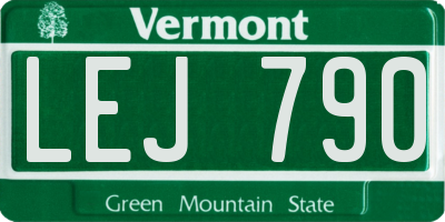 VT license plate LEJ790