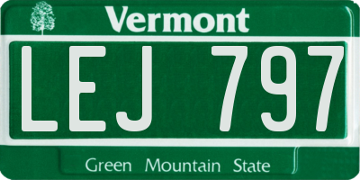 VT license plate LEJ797