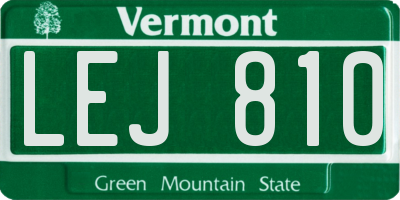 VT license plate LEJ810