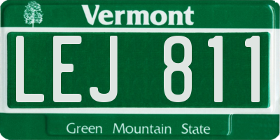 VT license plate LEJ811