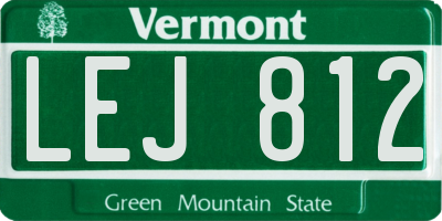 VT license plate LEJ812