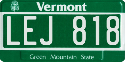 VT license plate LEJ818
