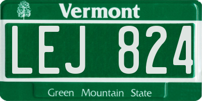 VT license plate LEJ824