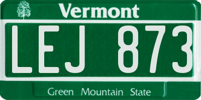 VT license plate LEJ873