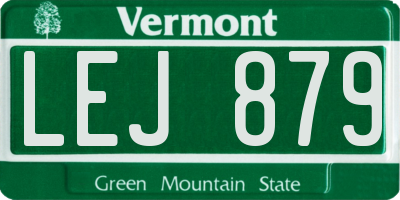 VT license plate LEJ879