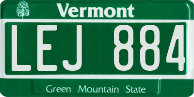 VT license plate LEJ884