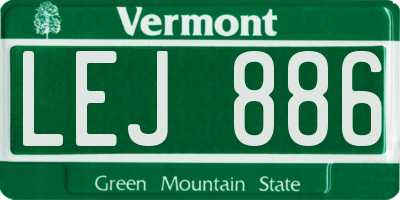 VT license plate LEJ886