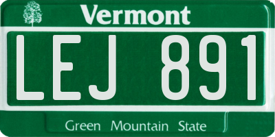 VT license plate LEJ891