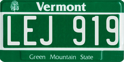 VT license plate LEJ919