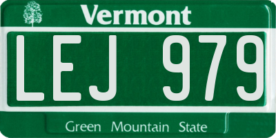 VT license plate LEJ979