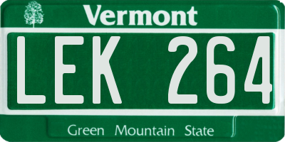 VT license plate LEK264