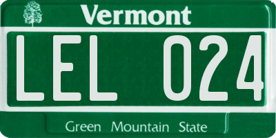 VT license plate LEL024
