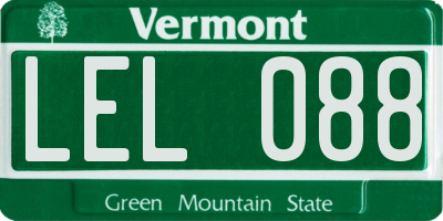 VT license plate LEL088