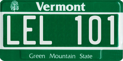 VT license plate LEL101