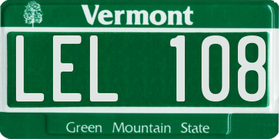VT license plate LEL108