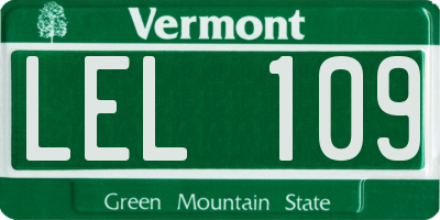 VT license plate LEL109