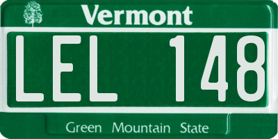 VT license plate LEL148