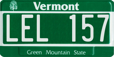 VT license plate LEL157