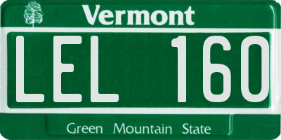 VT license plate LEL160