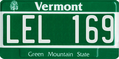 VT license plate LEL169