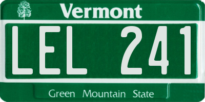 VT license plate LEL241