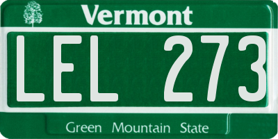 VT license plate LEL273