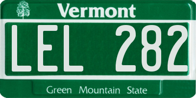 VT license plate LEL282