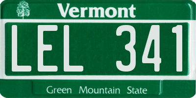 VT license plate LEL341
