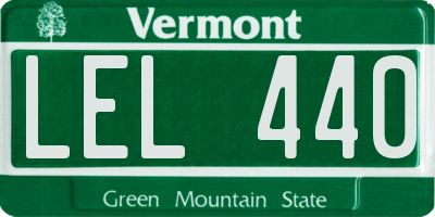 VT license plate LEL440