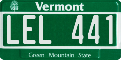 VT license plate LEL441