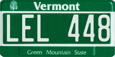 VT license plate LEL448
