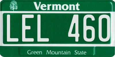 VT license plate LEL460