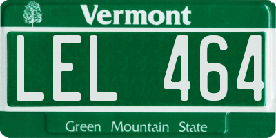 VT license plate LEL464