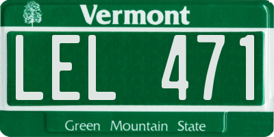 VT license plate LEL471