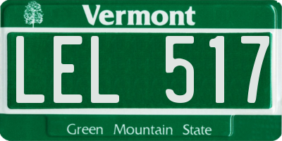VT license plate LEL517