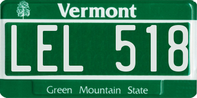 VT license plate LEL518