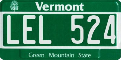 VT license plate LEL524
