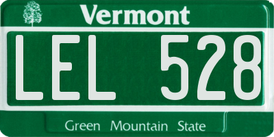 VT license plate LEL528