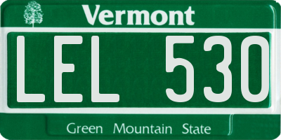 VT license plate LEL530