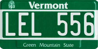 VT license plate LEL556