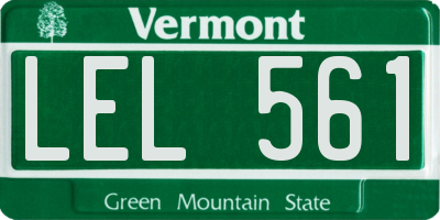 VT license plate LEL561