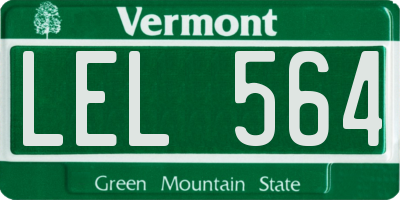 VT license plate LEL564