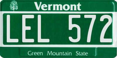 VT license plate LEL572