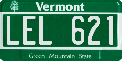 VT license plate LEL621