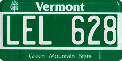 VT license plate LEL628